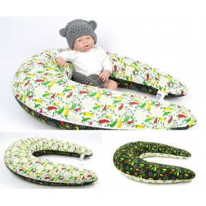 Dojčiace vankúš MAXI 205 cm + snímateľný poťah, vzor PAPRIČKY 100% bavlna