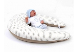 Lacný dojčiaci vankúš Maxi BODKA DVOUFAREBNÁ BÉŽOVÁ 100% bavlna2